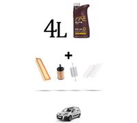 HOFFCAR Kit tagliando 4 FILTRI e 4L OLIO per Peugeot Partner II 1.4 i 55kw dal 2