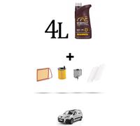 HOFFCAR Kit tagliando 4 FILTRI e 4L OLIO per Peugeot Partner II 1.6 HDI 84kw dal