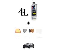 HOFFCAR Kit tagliando 4 FILTRI e 4L OLIO per Volvo S60 II V60 Cross Country 1.6