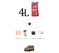 HOFFCAR Kit tagliando 4 FILTRI e 4L OLIO per Vw Caddy IV (2K SA SE) 1.4 TGI 81kw