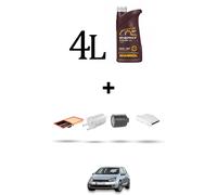 HOFFCAR Kit tagliando 4 FILTRI e 4L OLIO per Vw Golf VI (5K15,5J5,5M1,517,521 1.