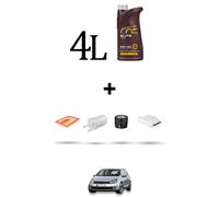HOFFCAR Kit tagliando 4 FILTRI e 4L OLIO per Vw Golf VI (5K15,5J5,5M1,517,521 1.