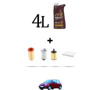 HOFFCAR Kit tagliando 4 FILTRI e 4L OLIO per Vw Lupo 1.2 TDI 45kw dal 1999