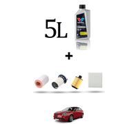 HOFFCAR Kit tagliando 4 FILTRI e 5L OLIO per Alfa Romeo Giulietta (940) 2.0 jtdm