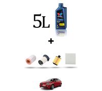 HOFFCAR Kit tagliando 4 FILTRI e 5L OLIO per Alfa Romeo Giulietta (940) 2.0 jtdm