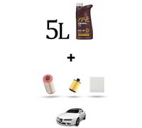 HOFFCAR Kit tagliando 4 FILTRI e 5L OLIO per Alfa Romeo Spider (939) 1.8 JTB 14
