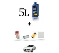 HOFFCAR Kit tagliando 4 FILTRI e 5L OLIO per Alfa Romeo Spider (939) 2.0 jtdm 1