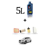 HOFFCAR Kit tagliando 4 FILTRI e 5L OLIO per Audi A3 II (8P1,8PA) 2.0 tdi 125kw