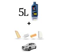HOFFCAR Kit tagliando 4 FILTRI e 5L OLIO per Audi A3 II (8P1,8PA) 2.0 tfsi (S3)