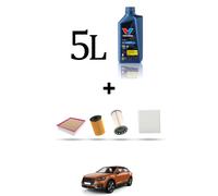 HOFFCAR Kit tagliando 4 FILTRI e 5L OLIO per Audi Q2 (GAB,GAC) 2.0 tdi 110kw dal