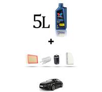 HOFFCAR Kit tagliando 4 FILTRI e 5L OLIO per Audi TT II (8J3) 1.8 tfsi 118kw dal