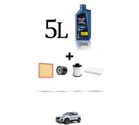 HOFFCAR Kit tagliando 4 FILTRI e 5L OLIO per Dr 5 1.9D 88kw dal 2007