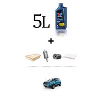 HOFFCAR Kit tagliando 4 FILTRI e 5L OLIO per Ford Ecosport 1.0 Ecoboost 92kw dal