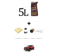 HOFFCAR Kit tagliando 4 FILTRI e 5L OLIO per Jeep Renegade (BU) 1.6 Multijet 96k