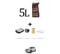 HOFFCAR Kit tagliando 4 FILTRI e 5L OLIO per Suzuki Grand Vitara 1.9 DDIS 95kw d