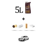 HOFFCAR Kit tagliando 4 FILTRI e 5L OLIO per Vw JETTA III (1k2) 2.0 FSI 110kw Da