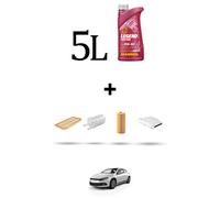 HOFFCAR Kit tagliando 4 FILTRI e 5L OLIO per VW Scirocco III (1K8) 2.0 TSI R 188