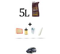 HOFFCAR Kit tagliando 4 FILTRI e 5L OLIO per Vw Sharan I (7M) 1.9 TDI 96kw Dal 2
