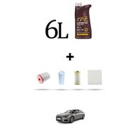 HOFFCAR Kit tagliando 4 FILTRI e 6L OLIO per Audi A6 (C8) 45 TDI Mild Hybrid qu