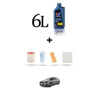 HOFFCAR Kit tagliando 4 FILTRI e 6L OLIO per Audi A6 (C8) 45 TDI Mild Hybrid qu