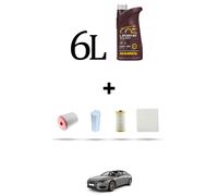 HOFFCAR Kit tagliando 4 FILTRI e 6L OLIO per Audi A6 (C8) 45 TDI Mild Hybrid qu