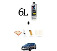 HOFFCAR Kit tagliando 4 FILTRI e 6L OLIO per Bmw serie 2 (F44) 220 D 120kw dal 2