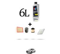 HOFFCAR Kit tagliando 4 FILTRI e 6L OLIO per Citroen Ds4 2.0 BlueHDi 133kw dal 2