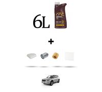 HOFFCAR Kit tagliando 4 FILTRI e 6L OLIO per Toyota Rav 4 III 2.2 D-4D 110kw Dal
