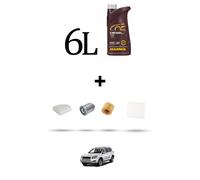 HOFFCAR Kit tagliando 4 FILTRI e 6L OLIO per Toyota Rav IV 2.2 D4-D 130kw Dal 20