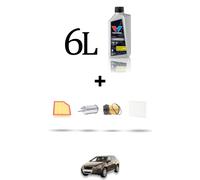 HOFFCAR Kit tagliando 4 FILTRI e 6L OLIO per Volvo V40 II V40 Cross Country Dal