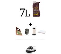 HOFFCAR Kit tagliando 4 FILTRI e 7L OLIO per Iveco Daily IV 50C 18 3.0 HPT 130kw