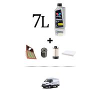HOFFCAR Kit tagliando 4 FILTRI e 7L OLIO per Iveco Daily VI 40C 15 3.0 E6 110KW