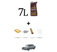 HOFFCAR Kit tagliando 4 FILTRI e 7L OLIO per Volvo S80 2.0 20V Turbo 120Kw dal 1