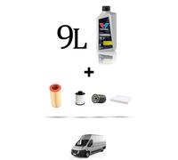 HOFFCAR Kit tagliando 4 FILTRI e 9L OLIO per Citroen Jumper III 3.0 HDI FAP 107k