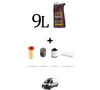 HOFFCAR Kit tagliando 4 FILTRI e 9L OLIO per Peugeot Boxer III 3.0 HDI 107kw dal