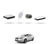 HOFFCAR Kit tagliando - 4 filtri per Chevrolet Epica 2.0i 94kw dal 2005 al 2006