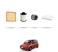 HOFFCAR Kit tagliando - 4 filtri per Fiat Multipla (186) 1.9 JTD 85kw dal 2002 a