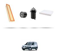 HOFFCAR Kit tagliando - 4 filtri per Nissan Kubistar 1.5 dci 60kw Dal 2003