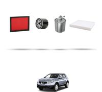 HOFFCAR Kit tagliando - 4 filtri per Nissan Qashqai (J10E,JJ10E) 1.5 Dci DpF 76k