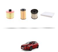 HOFFCAR Kit tagliando - 4 filtri per Opel Astra K 1.6 CDTI 100kw Dal 2015