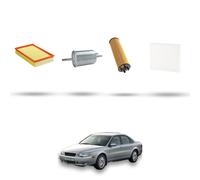 HOFFCAR Kit tagliando - 4 filtri per Volvo S80 2.0 20V Turbo 166Kw dal 1998 al 2