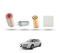 HOFFCAR Kit Tagliando per Alfa Romeo 159 (939) 2.4 Jtdm 20v 147kw dal 2005 al 20