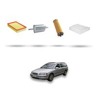 HOFFCAR Kit Tagliando per Volvo V70 II 2.4 20V 125Kw dal 2000 al 2007