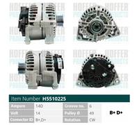 HOFFER Alternatore OPEL VAUXHALL 2,2 2,0 01204160 1516496R 5470513 9200959