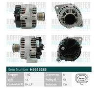 HOFFER Alternatore OPEL VAUXHALL CHEVROLET 2,0 1,4 01202318 13502581 01202333
