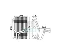 HOFFER Evaporatore climatizzatore AUDI 2,0 2,3 8A1820103AA 8A1820103AB