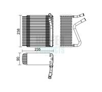 HOFFER Evaporatore climatizzatore per VOLVO 2,4 2,0 1343275 6802300 9134823