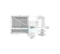 HOFFER Evaporatore climatizzatore VW AUDI SKODA 1,9 1,8 8D1820103B 8D1820103C