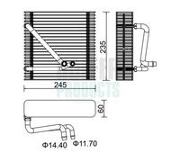 HOFFER Evaporatore climatizzatore VW SEAT SKODA 2,0 1,4 1K0820103A 1K0820103B