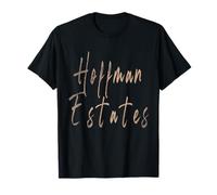 Hoffman Estates Illinois Vintage Design Elegante Maglietta
